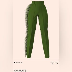 Hanifa Ava Pant in dark olive green LIKE NEW